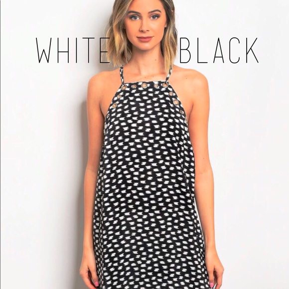 BLACK SPICE HALTER DRESS - Picture 2 of 6